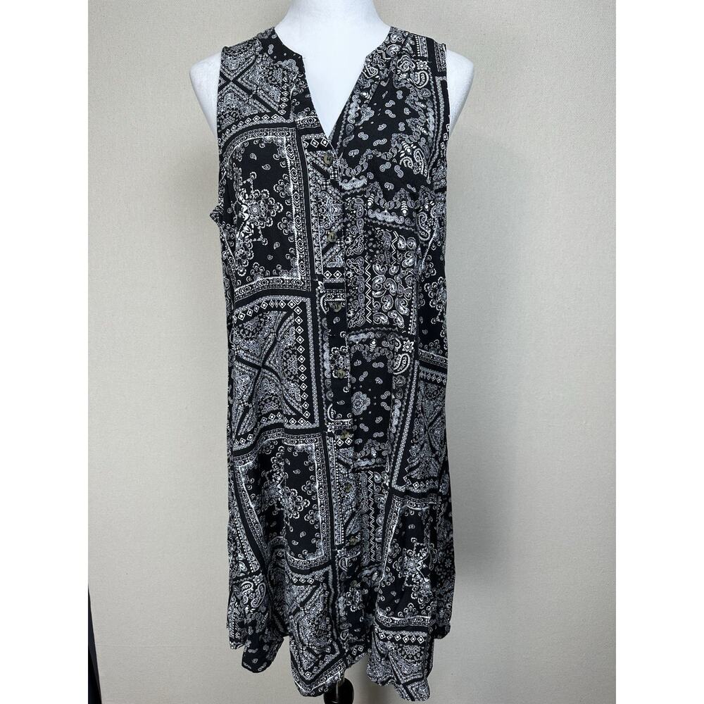 J For Justify Bandanna Print Sundress 1X Lightweight & Breezy Whimsy